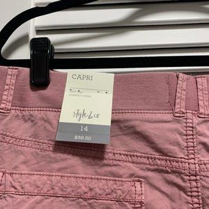 Style & Co tie hem capri- size 14
